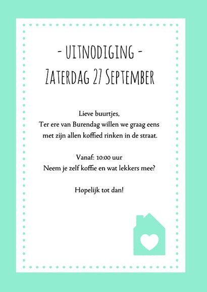 Burendag uitnodiging Zwart wit 3