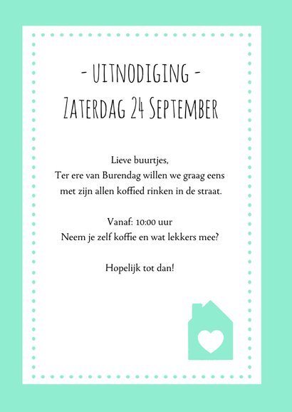 Burendag uitnodiging Zwart wit 3