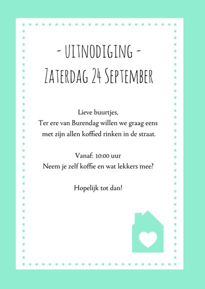 Burendag uitnodiging Zwart wit  3