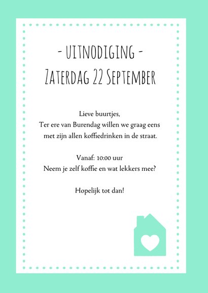 Burendag uitnodiging Zwart wit 3
