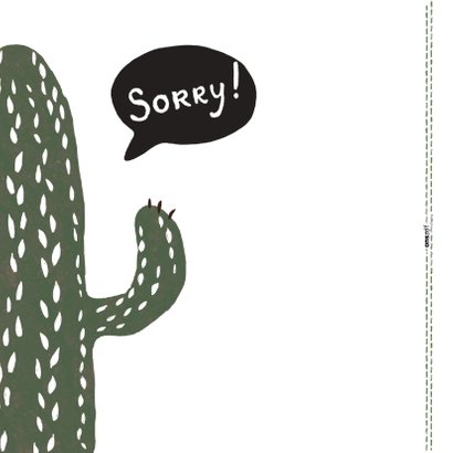 Cactuskaart 'SORRY' 2