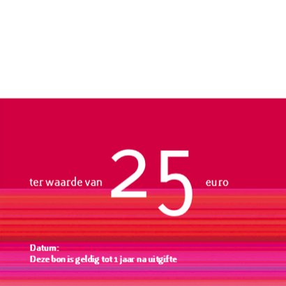 Cadeaubon strepen vierkant 3