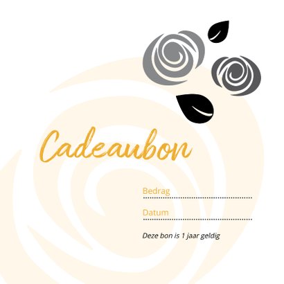 Cadeaubon zakelijk zzp bloemen patroon 3