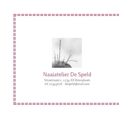 Cadeaubon zakelijk zzp naaiatelier 2