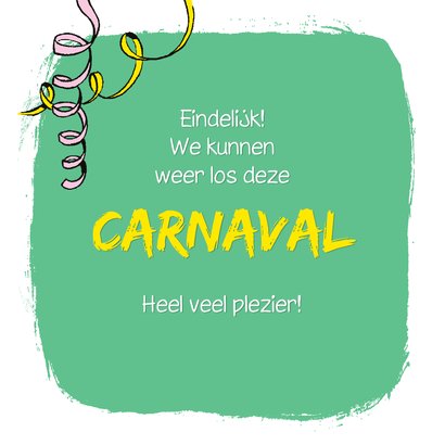 Carnavalskaart Loeki viert carnaval  3