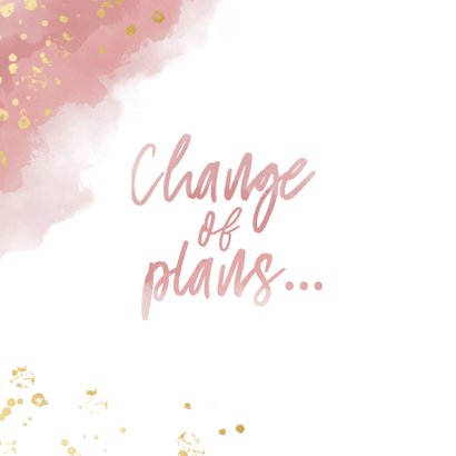 Change-of-plans-Karte Terminänderung rosa 2