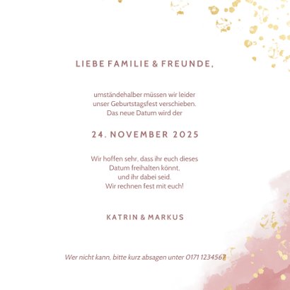 Change-of-plans-Karte Terminänderung rosa 3