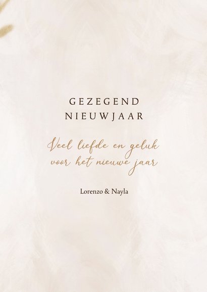 Christelijke fotokaart nieuwjaar Immanuel met eucalyptus 3