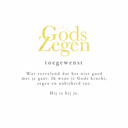 Christelijke kaart zonnestralen Gods zegen sterkte 3