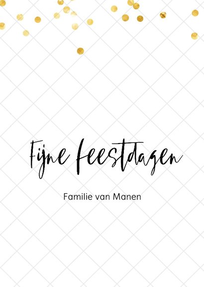 Christelijke kerstkaart met trendy lettertype en confetti 3