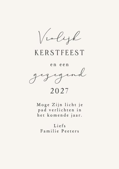 Christelijke kerstkaart ster goud Jezus licht leven 3