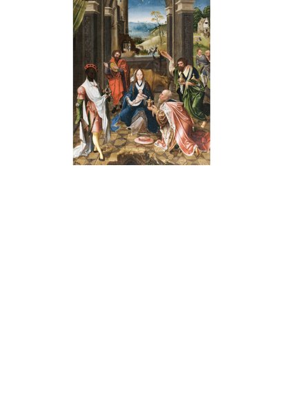Christelijke kerstkaart 'The Adoration of the Magi' 2