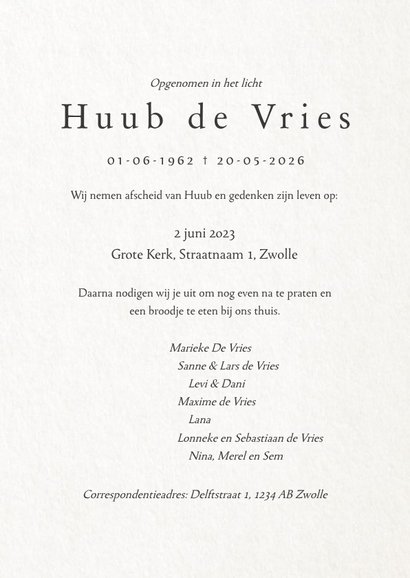 Christelijke rouwkaart met gouden kruis 3