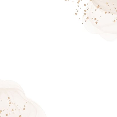 Christelijke trouwkaart stijlvol waterverf goud foto Achterkant