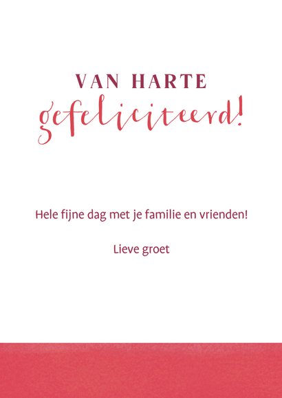 Christelijke verjaardagskaart felicitatie met thee en taart 3