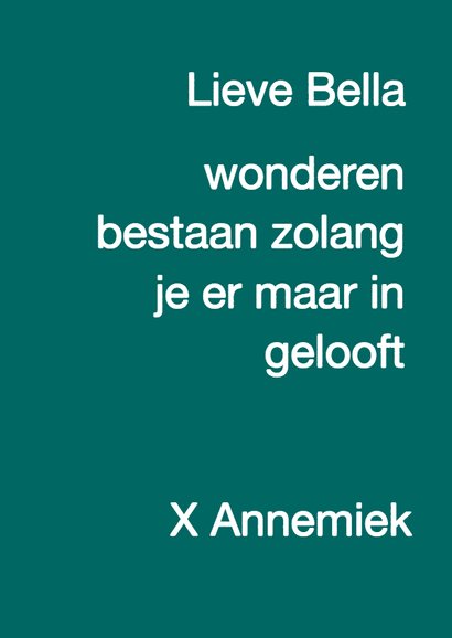Coachingskaart Expect nothing, Plan for a miracle 3