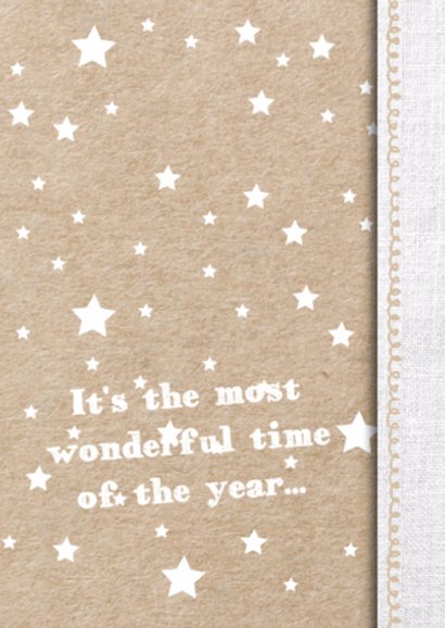 Collage kerstkaart - kraft print 2