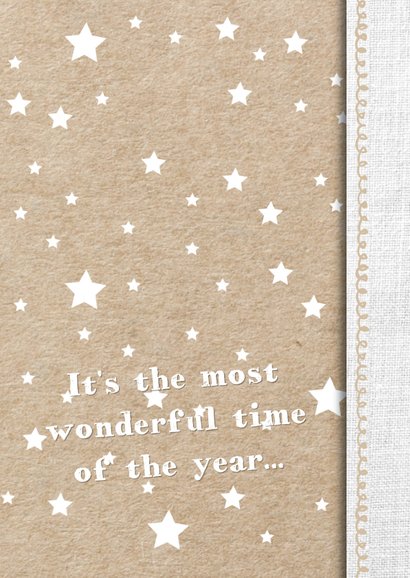 Collage kerstkaart - kraft print 2