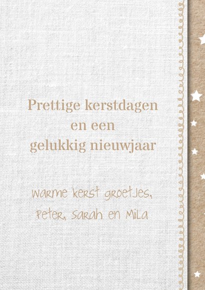 Collage kerstkaart - kraft print 3