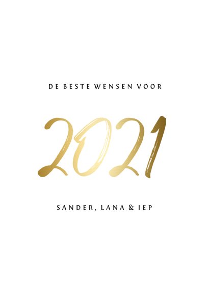 Collagekaart stijlvol '2021' goud 3