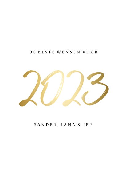 Collagekaart stijlvol '2023' goud 3