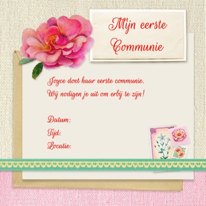 Communie bloemen meisje 3