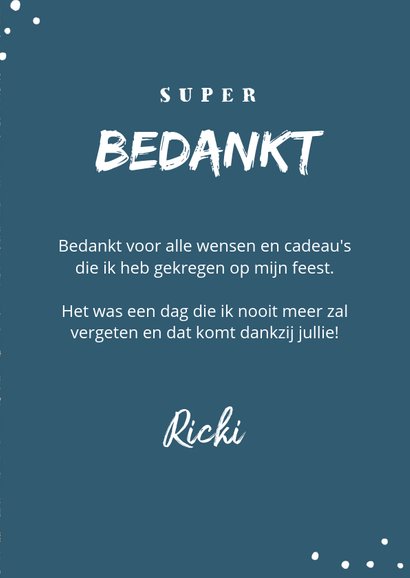 Communie lentefeest bedankkaart fotocollage kraft stoer 3