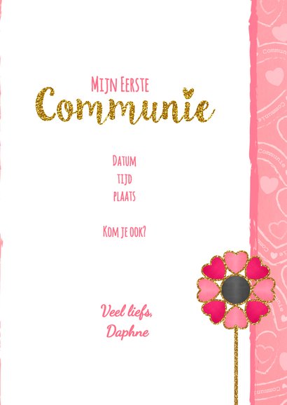 Communie lief, roze en glamour S 3