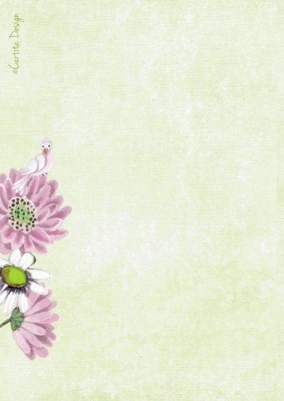 Communie Meisje Bloemen Duifje R 2