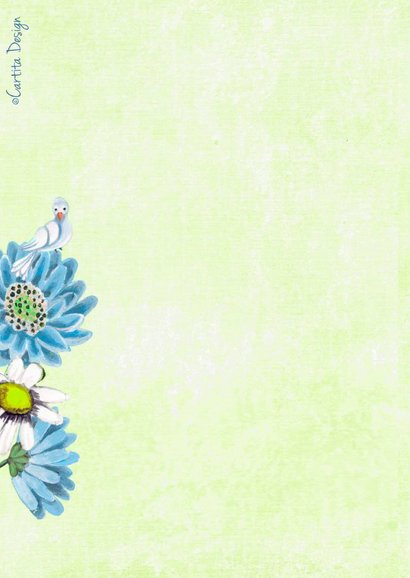 Communie Meisje Bloemen Duifjes 2