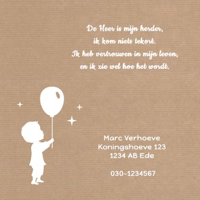Communie Silhouet Jongen Kraft 2