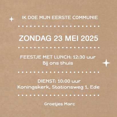 Communie Silhouet Jongen Kraft 3