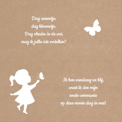 Communie Silhouet vlinder kraft 2