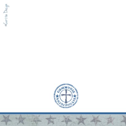 Communie Sterren Jongen Stempel Blauw 2