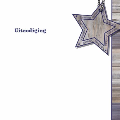 Communie stoer hout ster jongen 3