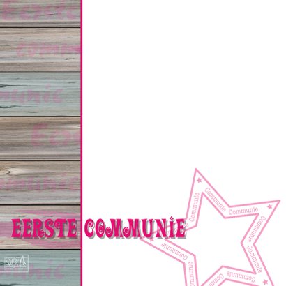 Communie stoer hout ster meisje 2