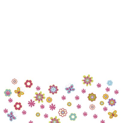 communie uitnodiging bloemen 2