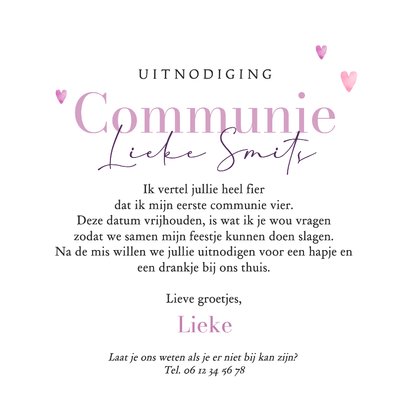 Communie uitnodiging vlinder goud waterverf foto 3
