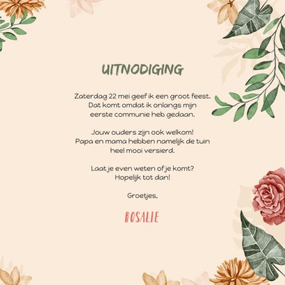 Communiefeest bloemen wegwijzers hout roze vintage 3