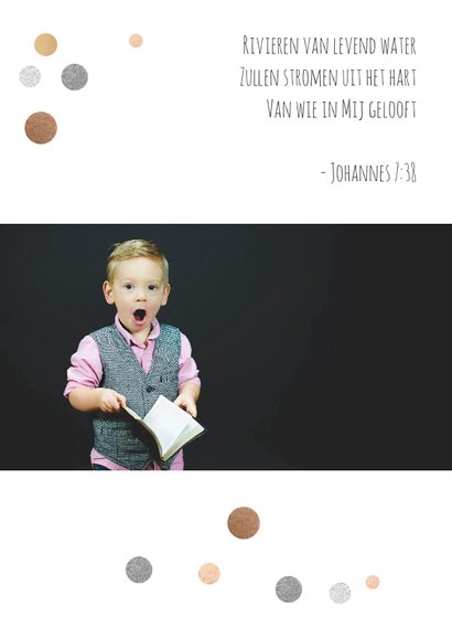 Communiekaart feest confetti 2