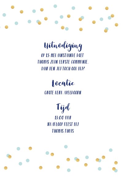 Communiekaart fotostrip blauw 3
