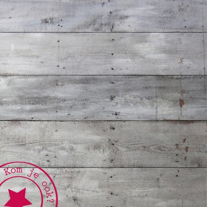 Communiekaart hout bloemen - DH 2