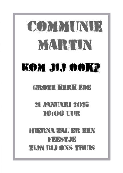 Communiekaart hout kist - BK 3