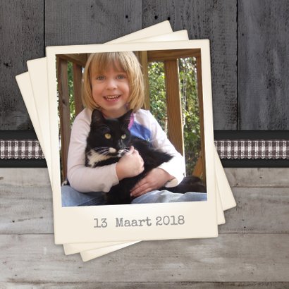 Communiekaart hout klassiek 2
