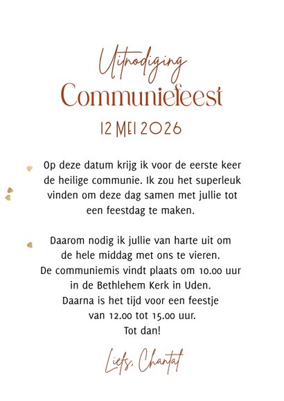 Communiekaart klaproos lijnillustratie foliedruk 3