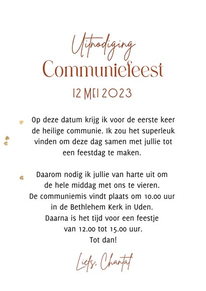 Communiekaart klaproos lijnillustratie foliedruk 3