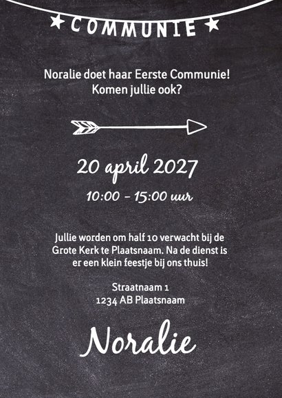 Communiekaart krijt foto - DH 3