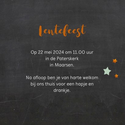 Communiekaart krijtbord jongen 3