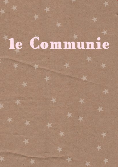 Communiekaart letterslinger roze 2