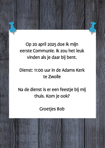 Communiekaart met sterren - DH 3